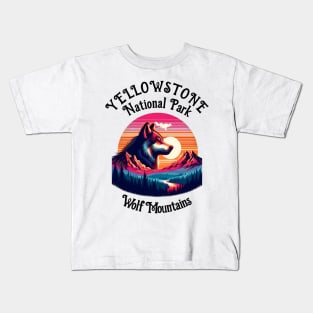 Majestic Emblem of Yellowstone National Park Kids T-Shirt